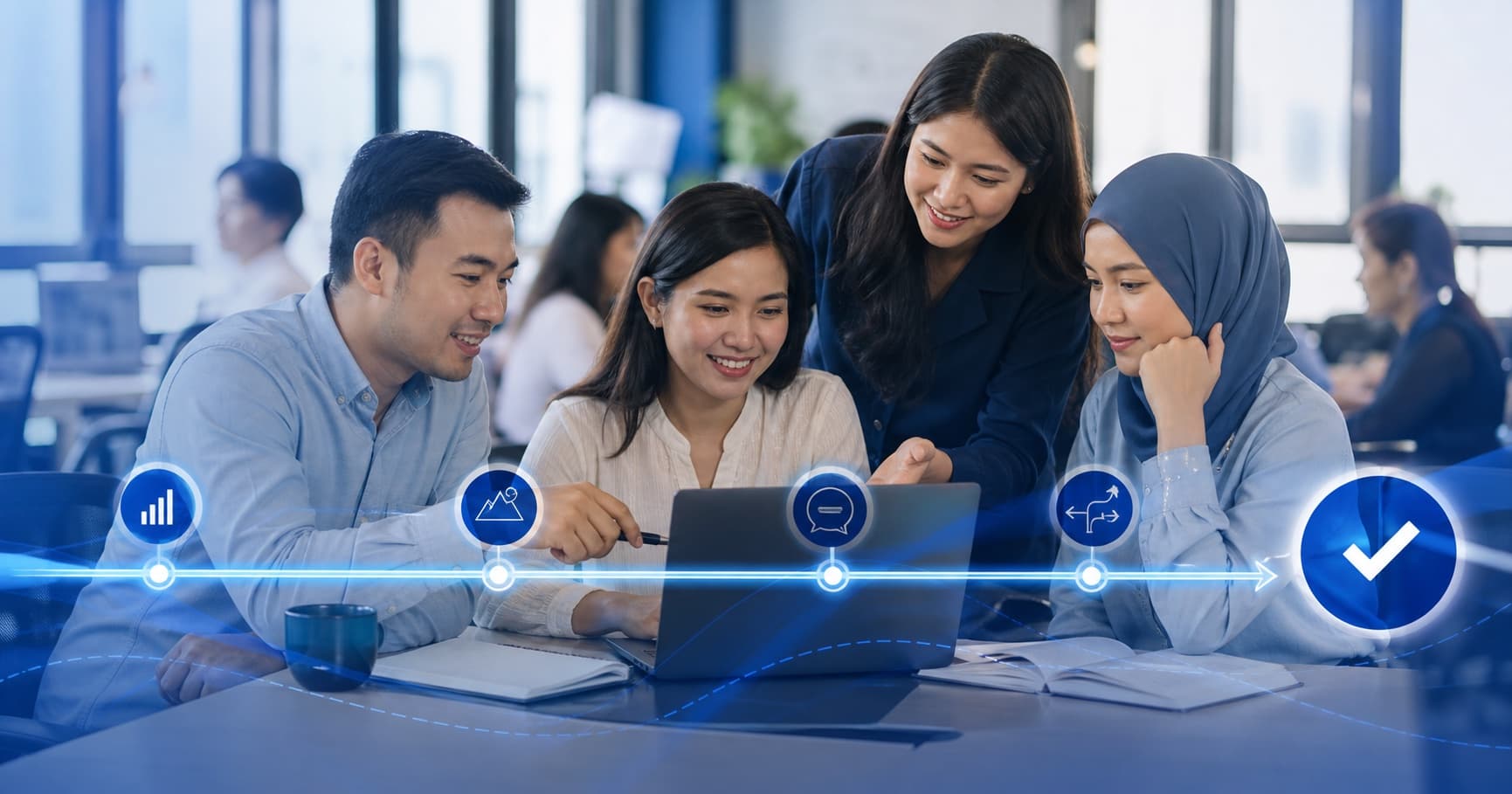 Myanmar learner support team improving course completion through timely support