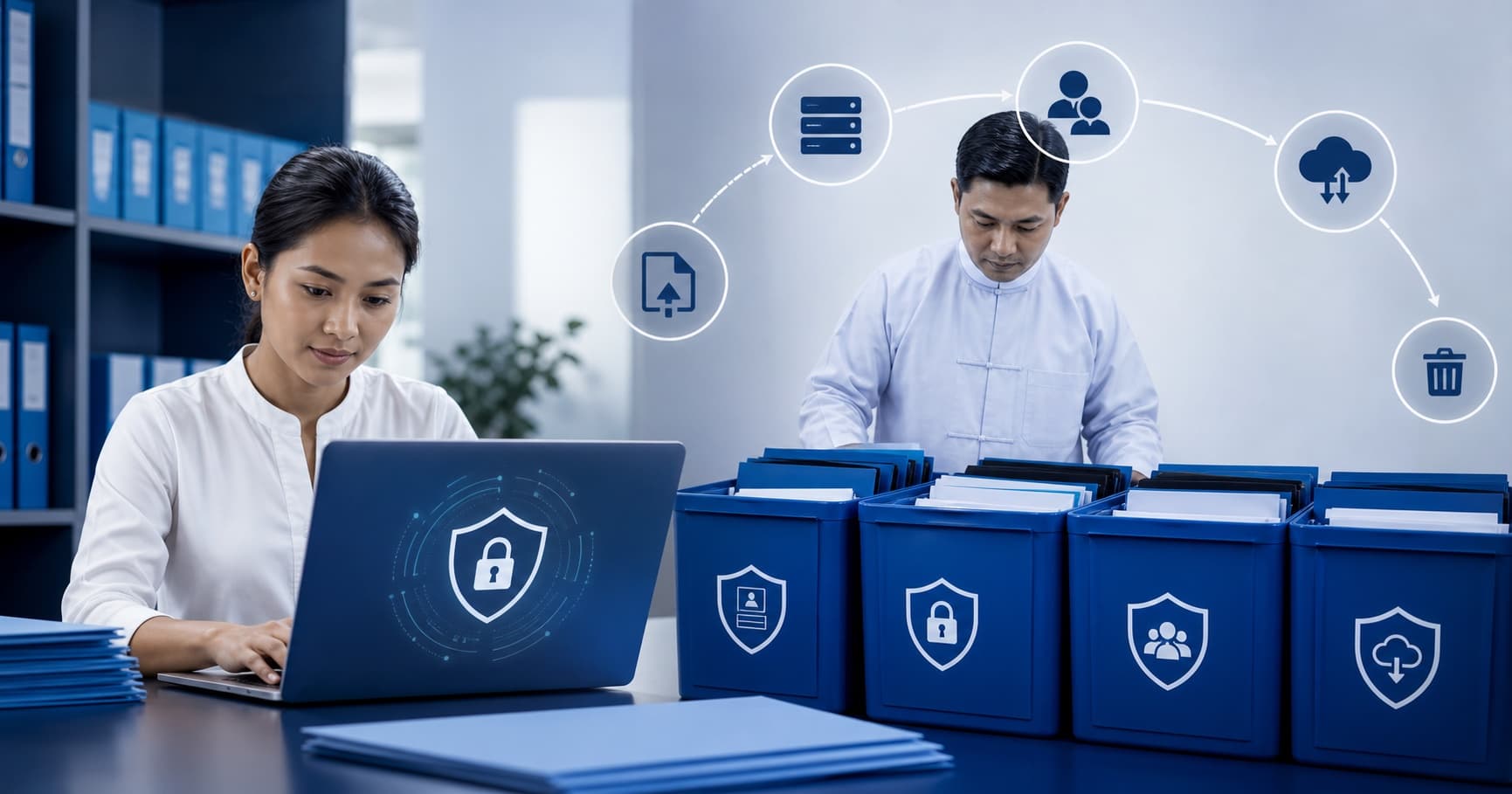 Myanmar school administrators protecting student data across its lifecycle