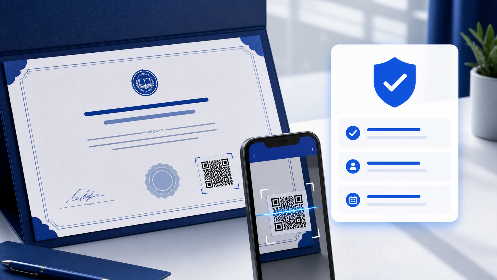 QR Scan လုပ်လိုက်တဲ့အခါ Certificate ပုံတစ်ပုံထက်ပိုတာကို မြင်ရပါတယ်